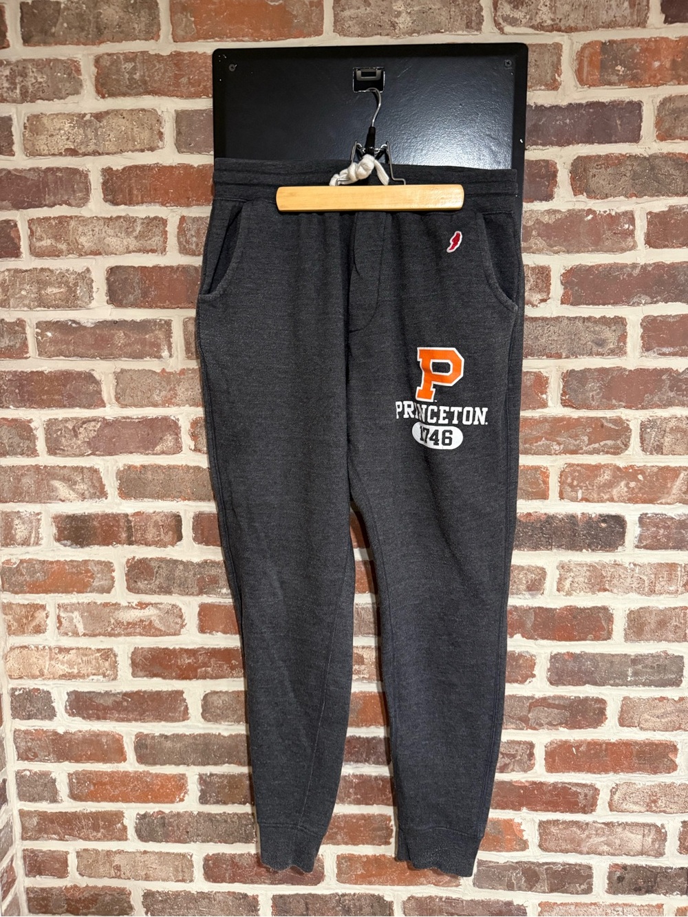 League Charcoal Sweatpants with Orange 'P' Princeton Logo
